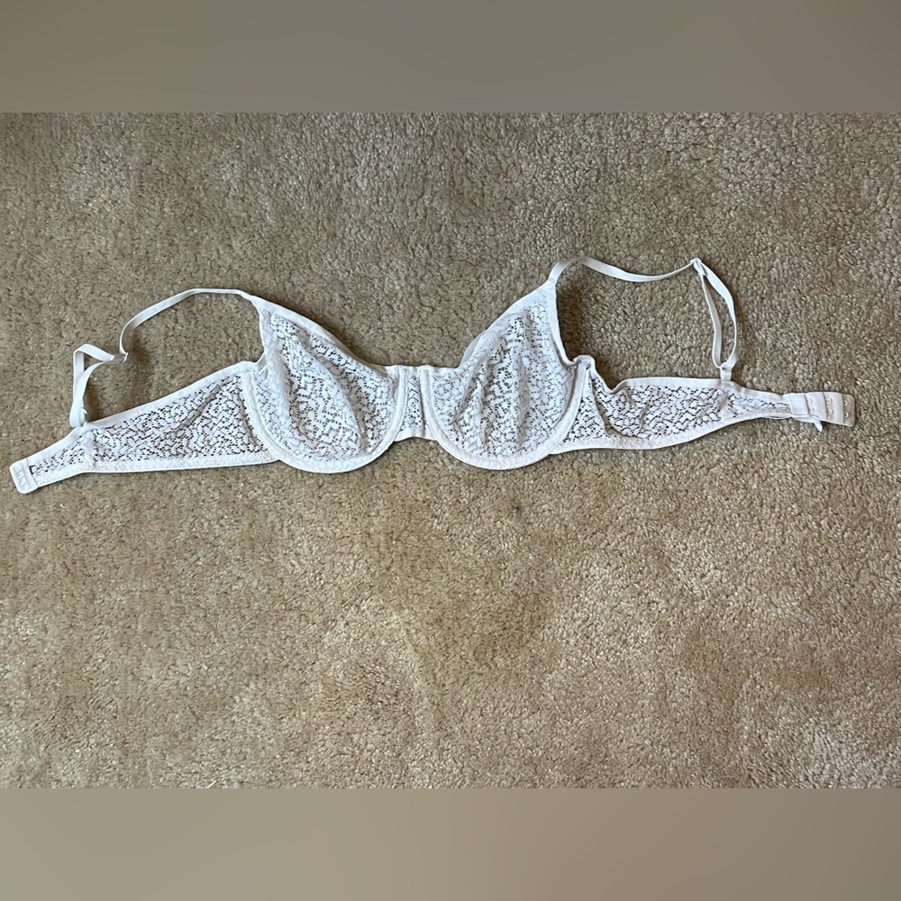 white bralette, lace